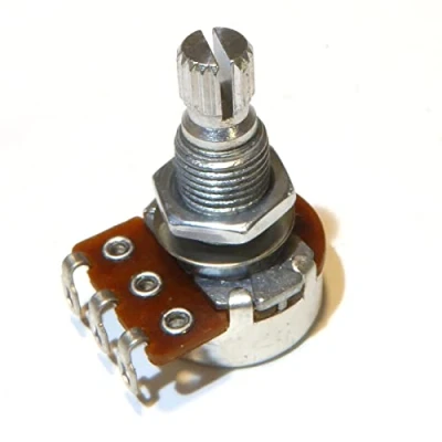 Image of A250K log guitar potentiometer 16mm diameter 15mm shaft tone volume