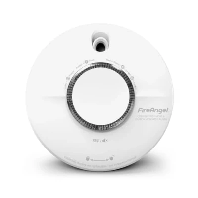 Image of FireAngel Combination Smoke and Carbon Monoxide Alarm for Home SCB10 R, 10 Year Life, Dual Detector with Test Hush Button Combined CO Fire White