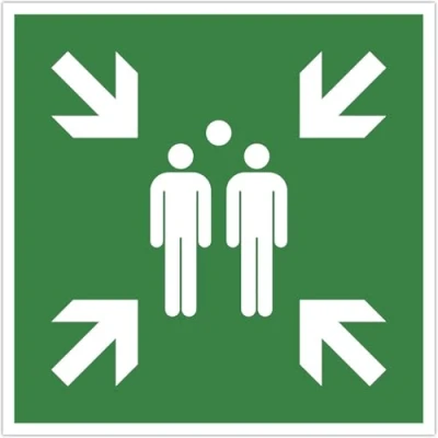 Image of Exacompta Ref. 67120E 1 assembly point adhesive Panel In non slip and UV resistant treated vinyl diameter: 30 cm colour: green