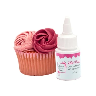 Image of Colour Splash Oil Based Food Hot Pink Vibrant Edible For Baking, Colours Buttercream, Cake Mix, Chocolate 30ml