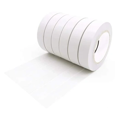Image of YTBUBOR 6 Pack White Insulating Tape 0.6 Inch 15m PVC Electrical Adhesive Gaffer 50 Feet