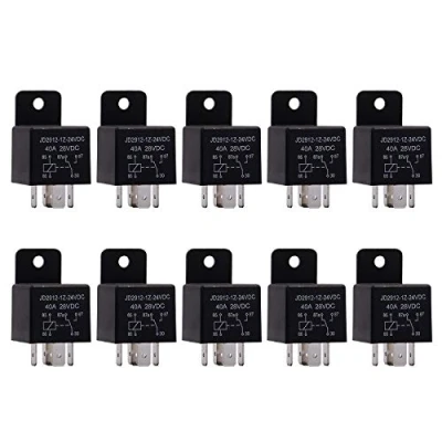 Image of Ehdis® Motor Relay 5 Pin 24V Coil 40amp Spdt Model No.: JD2912 1Z 24VDC 40A 28VDC, Contactor Switch Power, Auto Switches &amp; Starters, 10 Pack
