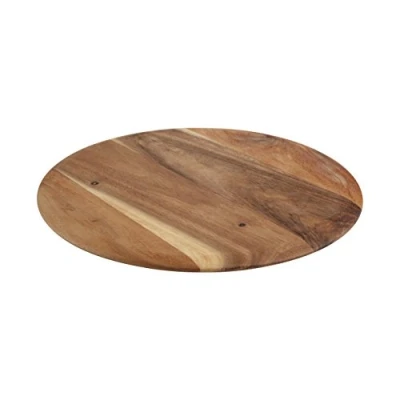 Image of T&amp;G Baroque Round Pizza / Serving Board in Rustic Acacia, 35 x 1.5 cm