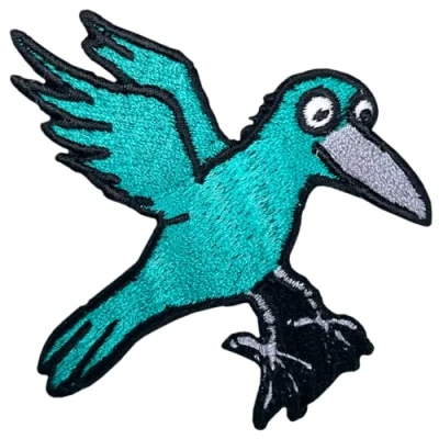 Image of Pawprint Family Bird Character Sew on Patch Julia Donaldson and Axel Scheffler&#039;s Room The Broom Official Merchandise
