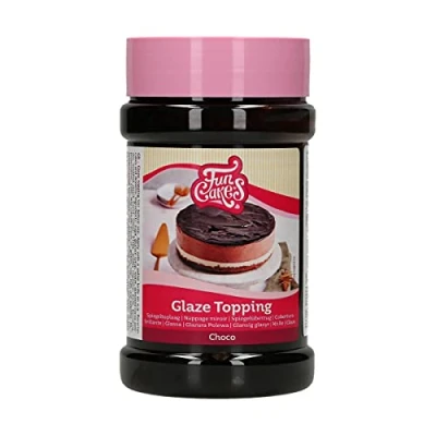 Image of FunCakes Glaze Topping Choco: Cake Topping, Great Taste, Perfect for Decorating, Dessert Topping. 375g.