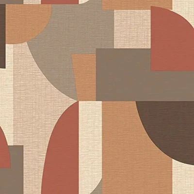Image of Belgravia Decor Ceruti Geometric Wallpaper Modern for Living Room, Bedroom, Fireplace Decorative Luxury Wall Paper with Pattern, Paprika