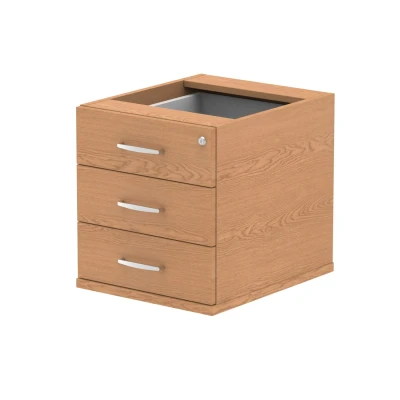 Image of Impulse 3 Drawer Fixed Pedestal Oak