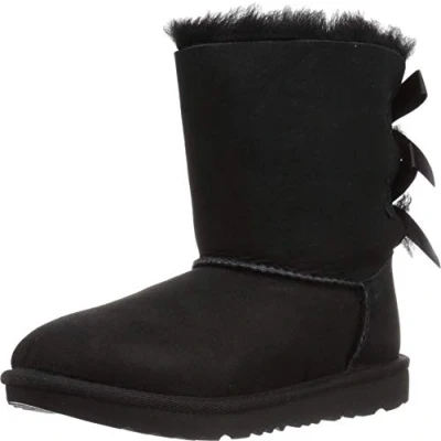 Image of UGG Kids Bailey Bow II Classic Boot, Black, 13 UK Child