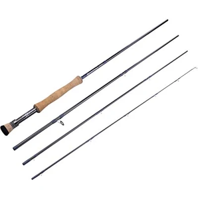 Image of Sougayilang Fly Fishing Rod, Lightweight Ultra Portable 4 Piece Graphite Pole 5/6 Complete Starter 7/8 Rubber Cork and EVA Handle 7