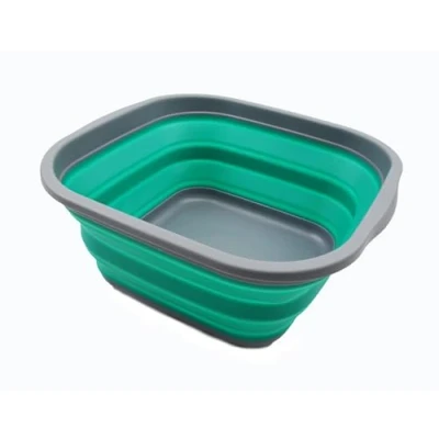Image of SAMMART 5.5L Collapsible Washing Tub (Dark Grey/Bluish Green, tub)