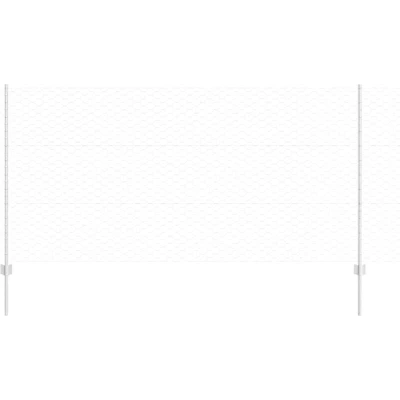 Image of vidaXL Garden Fence Set of 2 Galvanised Steel 25 x 1.2 m Durable