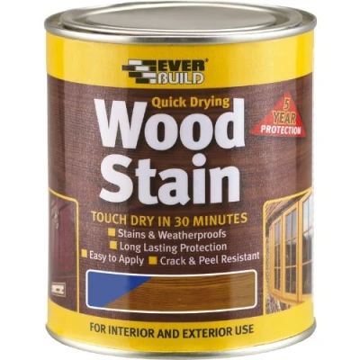 Image of Everbuild Quick Drying Wood Stain Teak 750ml