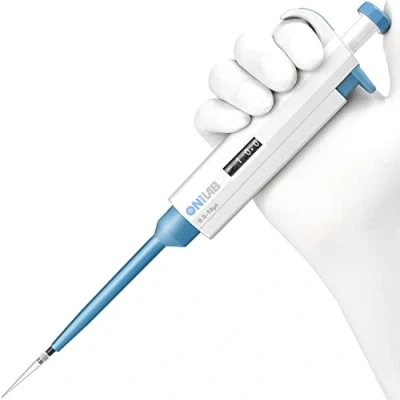 Image of ONiLAB 0.5 10 μl Laboratory Single Channel Pipette Scientific Micropipette Manual Adjustable Volume, High Precision, Pipettor…