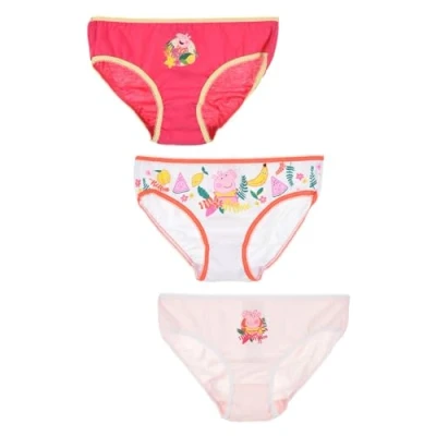 Image of Peppa Pig Girls Briefs Knickers Kids Pants Underwear 3 Pack Age 3/4 Years Multi