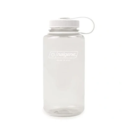 Image of Nalgene Monochrome BPA Free Recycled Reusable Water Bottle for Backpacking, Hiking, Gym 32 oz Shatterproof, Cotton