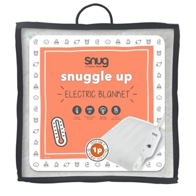 Image of Snug Snuggle Up Electric Blanket King Heated Underblanket with 3 Heat Settings, Overheat Protection and Fitted Straps