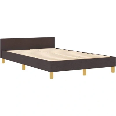 Image of Bed Frame Dark Brown 120x200 cm Fabric vidaXL