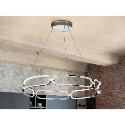 Image of Colette Integrated LED Pendant Light, Chrome