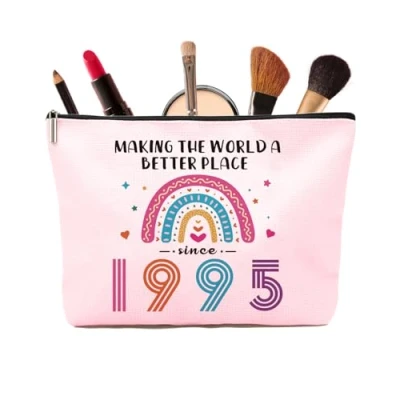 Image of 30th Birthday Gifts for Women Rainbow Pink Cosmetic Bags, Funny Ideas Her Mum, Best Friend, Sister, Wife, Presents Female