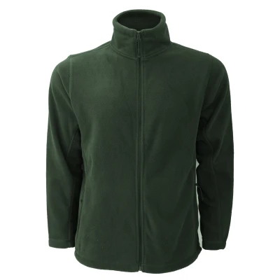 Image of Russell Athletic Mens Full Zip Outdoor Fleece Jacket (Bottle Green) Size Medium