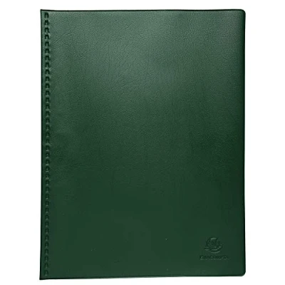 Image of Exacompta Ref 88525E Vega Opaque PVC Display Book Suitable for A4 Documents, Made From Soft PVC, Lightweight, 50 Pockets, 100 Viewing Pages Burgundy Cover