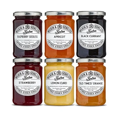 Image of Tiptree Jam, Marmalade &amp; Curd Variety Box (Pack of 6)