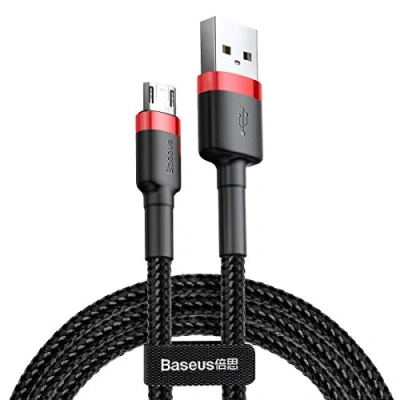Image of Baseus Cafule Cable Double Side USB to microUSB QC 3.0, 2.4 A, 1 m (Red/Black)