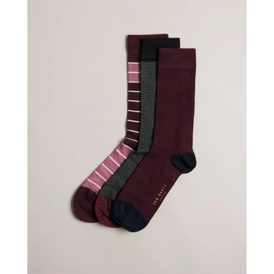 Image of Ted Baker Mens Lowride 3P Socks Assorted One Size