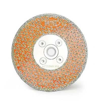 Image of BGTEC 4.5&#039;&#039;/115mm 2 in 1 Cutting and Grinding Diamond Blade for Granite Marble Engineered Stone Single Side Coated M14 Flange