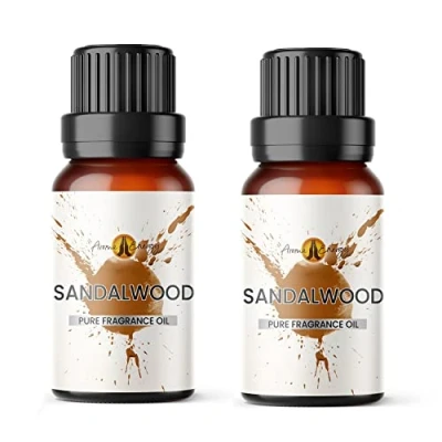 Image of Aroma Energy Sandalwood Fragrance Oil 20ml (2 x 10ml) Highly Scented for Making Candle, Soap, Wax Melt, Diffuser etc
