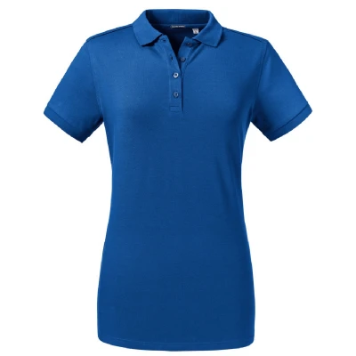 Image of Russell Athletic Womens/Ladies Tailored Stretch Polo (Bright Royal) Multicolour Size X Small