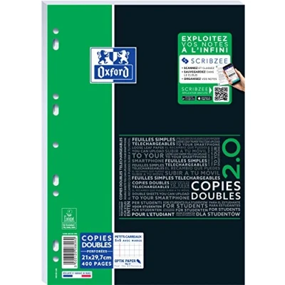 Image of Conquérant Pack of 5 A5 Small Squared Notebooks mm 180 Pages Spiral Bound Recycled Card Cover Assorted Colours