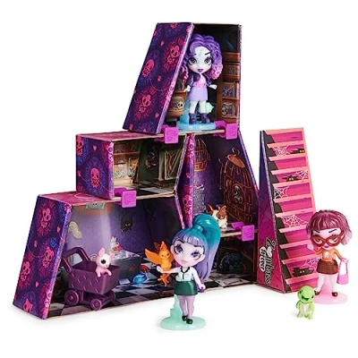Image of Zombaes Forever, Wild Vibes, Abandoned Pet Shop Customisable Doll House Playset, 3 Exclusive Zombie Dolls and Accessories, 5 Pets, Kids’ Toys for Girls