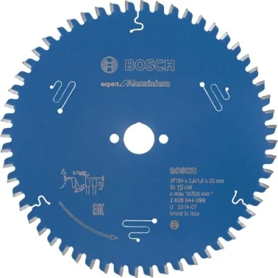 Image of Bosch 2608644099 EXALH 56 Tooth Top Precision Circular Saw Blade, 0 V, Blue