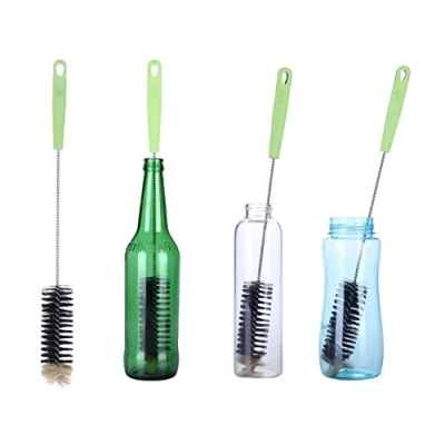 Image of Long Bottle Brush Cleaner for Washing Narrow Neck Beer, Wine, Kombucha, Decanter, Brewing Bottles, Water Flexible Bendable Brushes Household Cleaning Tools (16&quot;)