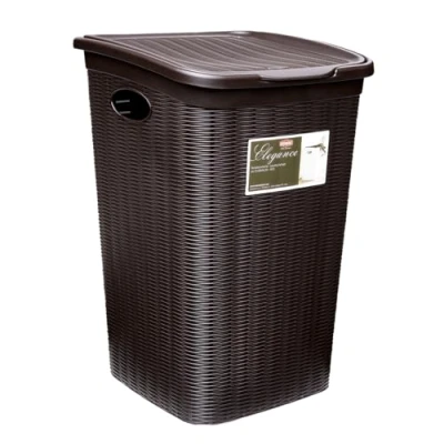 Image of Stefanplast Elegance Laundry Hamper, 37 x 38 54.5 cm, Moka, One Size