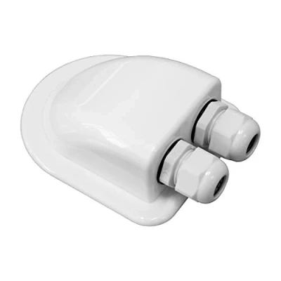 Image of Waterproof double cable entry gland for diameter 3 7mm, motorhomes, campervans, caravans, boats, solar panels, CCTV