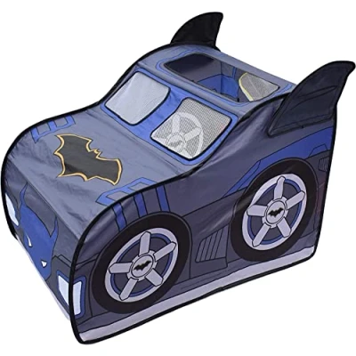 Image of Batman Batmobile Pop Up Tent Large Indoor Playhouse for Kids Folds Easy Storage with Carrying Bag Included Amazon Exclusive Sunny Days Entertainment