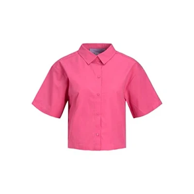 Image of JJXX Women&#039;s Jxmission SS Short Shirt Sn Blouse, Carmine Rose, S
