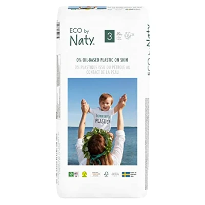 Image of Eco by Naty Premium Disposable Diapers, Pack of 50