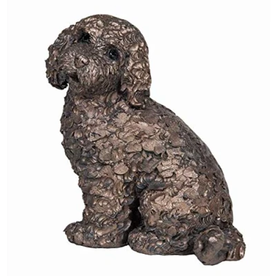 Image of Frith Cold Cast Bronze Cockapoo Sculpture Jasper Sitting