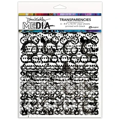 Image of Dina Wakley Media Transparencies 8.5&quot;X10.75&quot; 6/Pkg Pattern Play Set 2