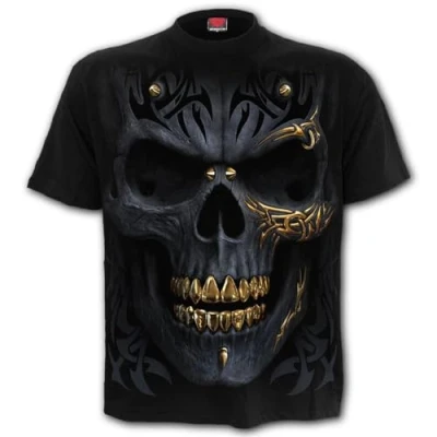 Image of Spiral Black Gold T Shirt 3XL