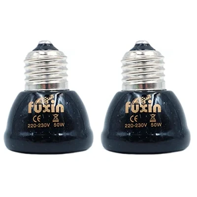Image of ANCLLO E27 Bulb Far Infrared Ceramic Pet Heating Lamp for Lizard Fruit Spider Reptile Box Warmer Bulbs 50W