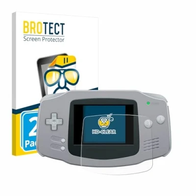 Image of brotect Screen Protector compatible with Nintendo Gameboy Advance GBA (2 Pack) HD Clear Protection Film