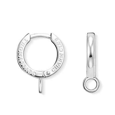 Image of Thomas Sabo Women Single Hoop Earring Charm Club 925 Sterling Silver H2011 001 21