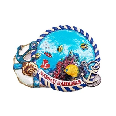 Image of 3D Nassau Bahamas Refrigerator Fridge Magnet Tourist Souvenirs Handmade Resin Craft Magnetic Stickers Home Kitchen Decoration Travel Gift