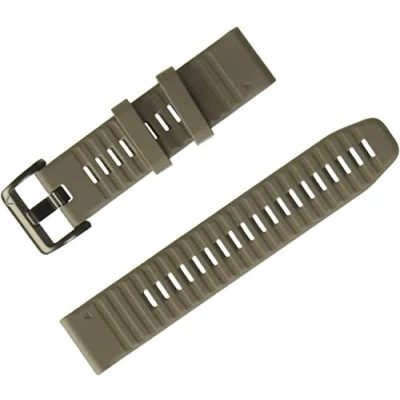 Image of Garmin QuickFit® 22 Silicone Strap Dark Sandstone, One Size, Ideal for Running &amp; Sports
