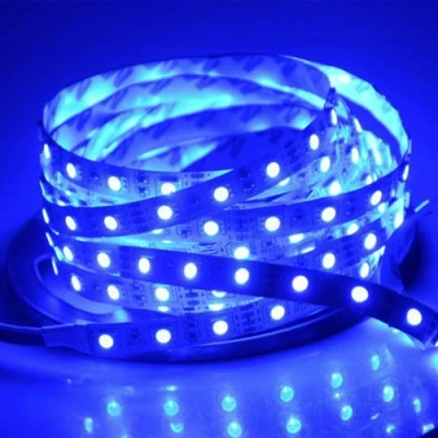 Image of ausuky DC12V 5Meters SMD 5050 RGB white Waterproof 300 LEDs Flexible Tape Strip Light (Blue,Non Waterproof)