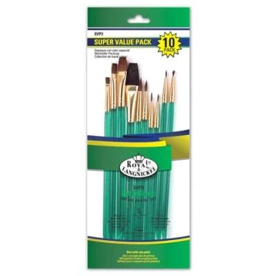Image of Royal and Langnickel Sable Camel Hair Super Value Brush Set (Pack of 10)